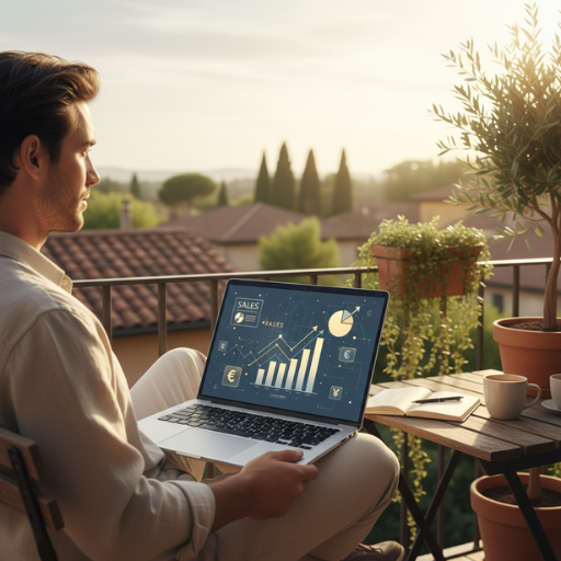 Junger Einsteiger verdient Geld im Internet von unterwegs mit Laptop im Café, entspannte Atmosphäre, digitales Nomadenleben und Online-Einkommen.